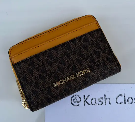 Michael Kors MK JST MD Zip Around Card Case - Marigold thumbnail 1