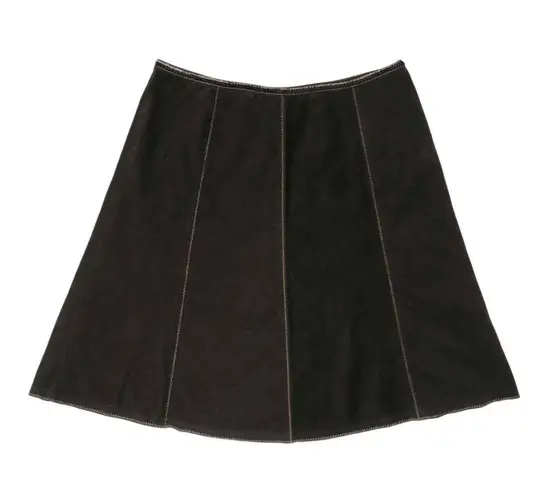 Vintage Y2K Casual Corner Brown Corduroy Skirt Size 12