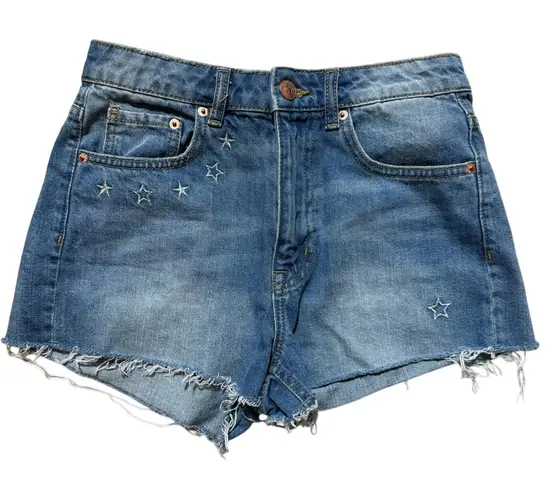 H&M  Coachella Daydreamer Star Button Up‎ Shorts Raw Hem Women’s Size 6 Raw Hem - Image 1