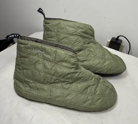 LL Bean Quilted Ankle Bootie Slippers Unisex Size Small W 7.5