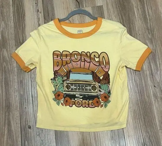 Ford Bronco graphic tee yellow orange boho hippie size Medium