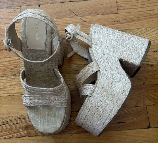 Larroude Woven Platforms Size 11