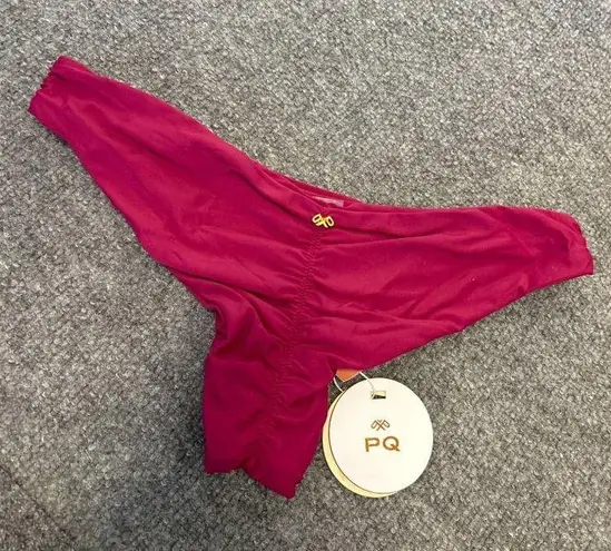 PQ Basic Ruched Teeny Bikini Bottom Zen Womens Size Small