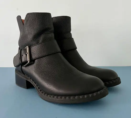 Gentle Souls by Kenneth Cole Best Slit Moto 2 Black Leather Ankle Boots