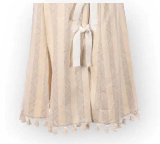 Altuzarra Luxe: new ꕥ Blanche Grosgrain Tie Pom Pom Dress ꕥ Parchment Stripe ꕥ