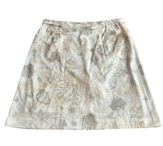 Quantum Sportswear Vintage Cream Shell Skort Skirt Athletic Casual Size Large Tan