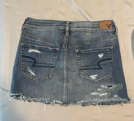 American Eagle Distressed Jean Skirt