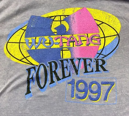 Wu-Tang Clan Forever 1997 Mineral Wash Hip-Hop Tee M
