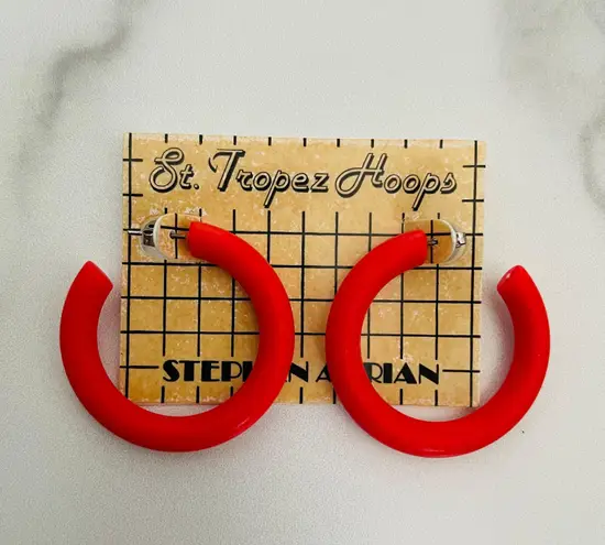 Vintage St. Tropez Hoops-Stephan Adrian Red Hoops- Deadstock - 1980’s