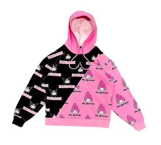β
Sanrio Kuromi & My Melody x Dumbgood Split All Over Print Hoodie β
Pink