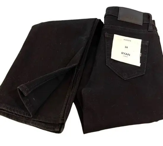 Hidden Los Angeles Womens High Rise Slit Hem Ryan Bootcut Jeans Black Sz 24 NWT