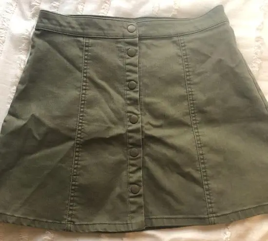 Green Denim Skirt Size M