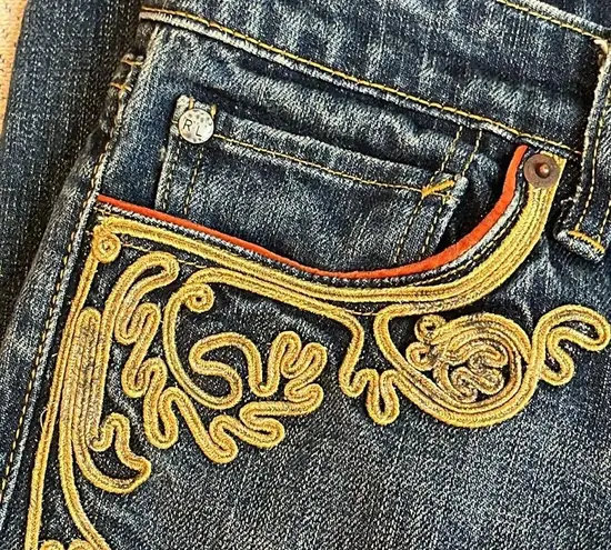 Denim & Supply Ralph Lauren Ralph Lauren Denim & Supply Skinny Gold Embroidered Distressed Jeans