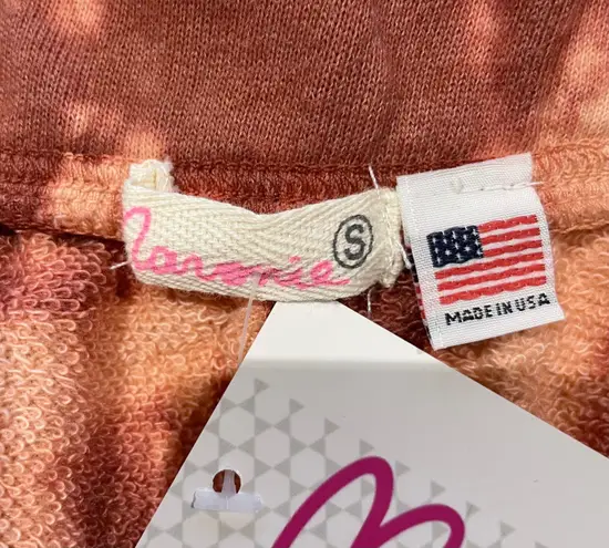 Maronie New Tie Dye Lounge Shorts Pull On French Terry Knit Rust