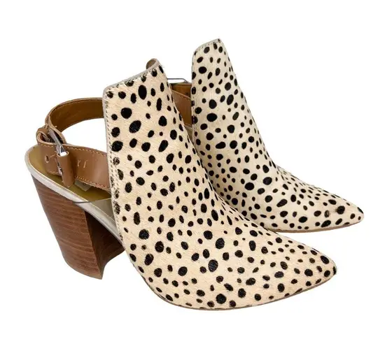 Dolce Vita Franky Bootie Calf Hair Leopard Cheetah Point Toe Slingback Size 7