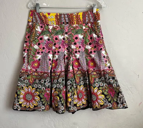 CAbi  Ashbury Multi Media Retro Floral A line Skirt