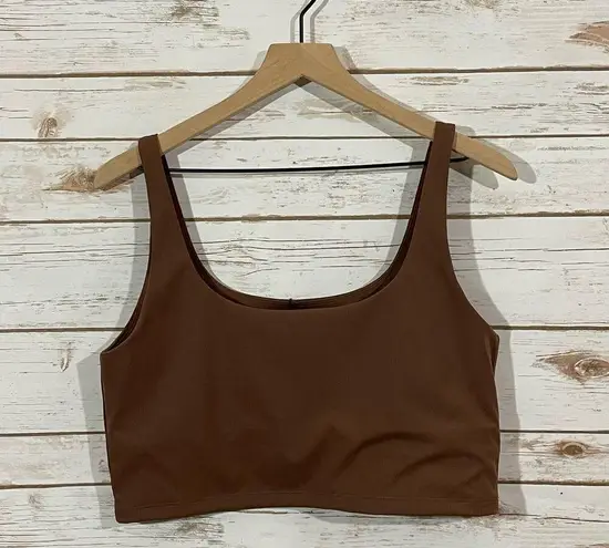Bandier NWT All Access Tempo Crop Bra - Cappuccino - XL