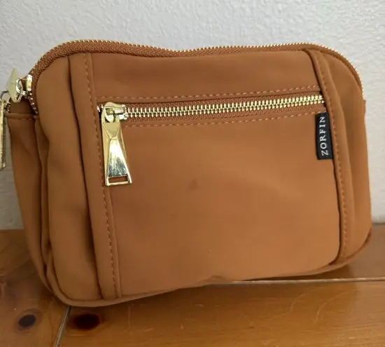 Zofrin Brown Caramel Fanny Pack/Crossbody Unisex Multi Use Travel Vacation