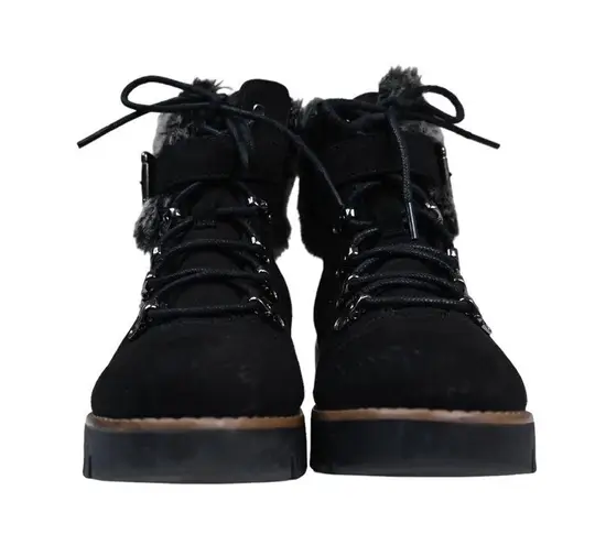 Universal Threads Universal Thread Womens 10 Black Faux Fur Lace Up Boots