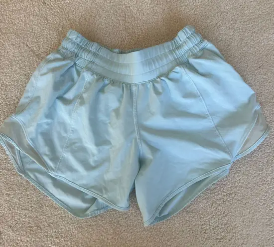 Lululemon Hotty Hot Shorts 4” Light Blue!