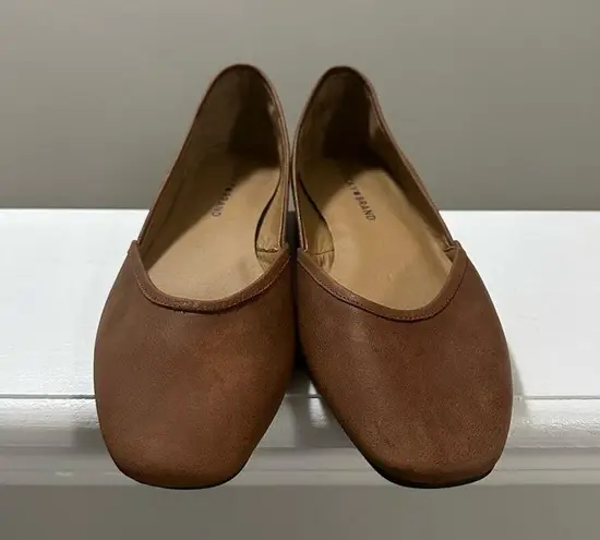 Lucky Brand  Adoura Cognac Brown Leather Ballet Flats Women’s size 9.5M / 41