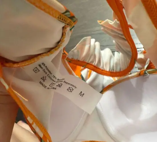 Women’s Medium Orange Floral Swimsuit Bikini
