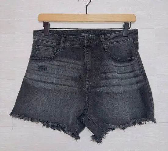 Sincerely Jules Women's Black Wash High Rise Cut Off Denim Shorts size 7/28