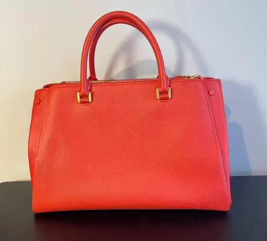 MCM 2-Way Red Leather Top Handle Shoulder Bag - Preowned