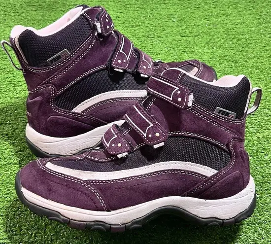 LL Bean Hiking Boots Womens SZ 7 Purple Suede TEK 2.5 Primaloft Waterproof EUC