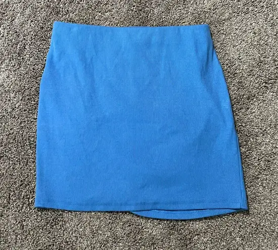 ZARA Ruched Rib Mini Skirt