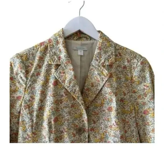 Garnet Hill Button Down Romantic Floral Abstract Artsy Academia Size 2 #2153