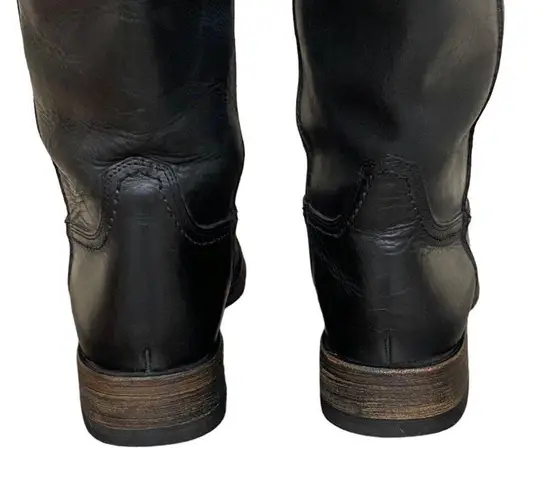 Lucchese Spirit by Black Leather Tall Riding Boots Size 5.5M