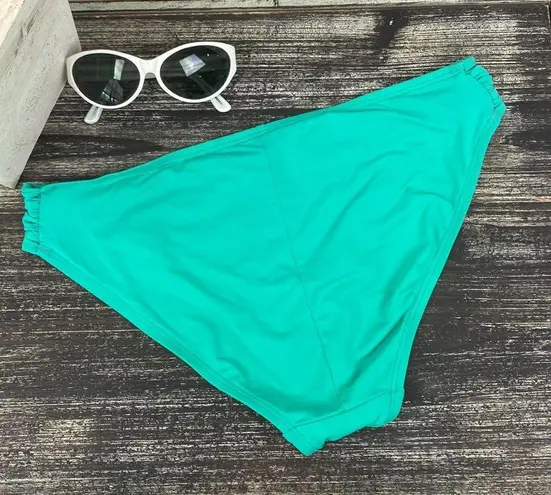 La Blanca  Aqua Blue Side Shirred Bikini Swim Bathing Suit Bottoms 8