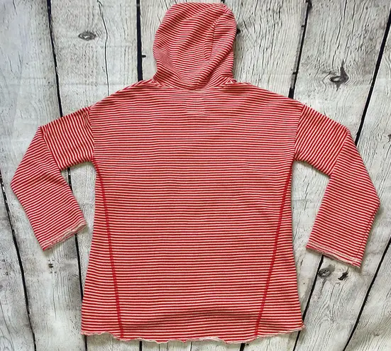 Billabong Red & White Striped Pullover Hoodie NWT!