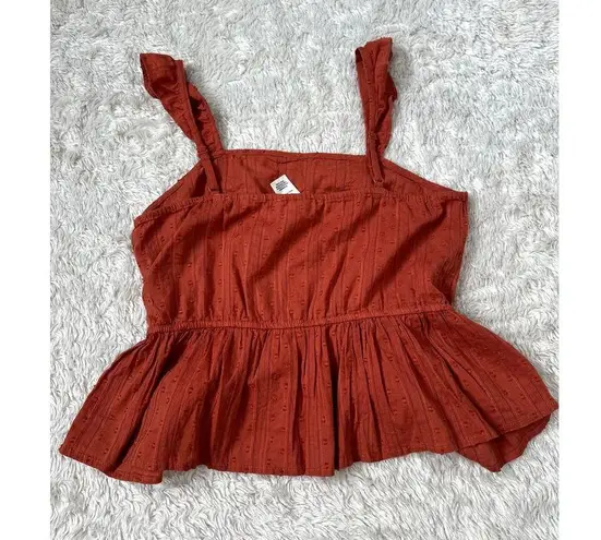 Planet Gold Cotton Crochet-trim Flutter-strap Tank Peplum Lace Whimsygoth Fairy