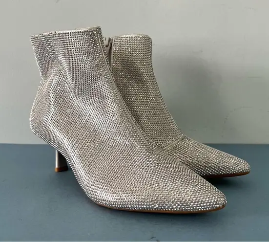 Alex Marie Gamina Rhinestone Embellished Kitten Heel Booties