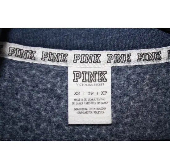 Pink Victoria's Secret 1986 Tops Women's Half Zip Pullover Sweatshirt Blue XS