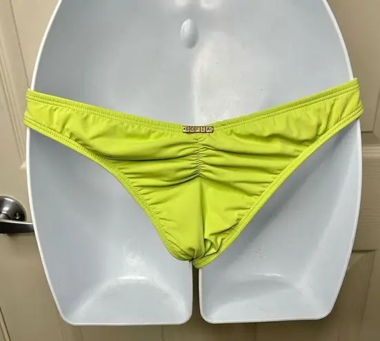 Sofia by Vix Cheeky Ruched Swim Bottom (Green Apple)