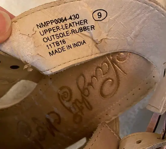 Naughty Monkey Tan leather sandal size9