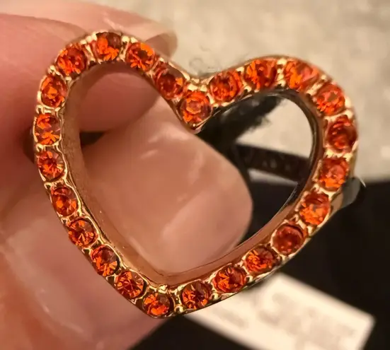 Marc by Marc Jacobs Annabelle Pave Heart Ring Love Present Gift Size 6