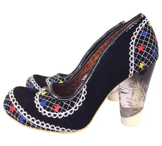 Irregular Choice Summer Bucket Shoes Black Sz 7