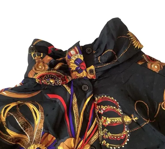 Vintage Marlins Blouse Black Size 6