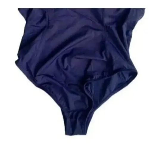 ANDIE NWT Havana Empire Waist One Piece Swimsuit Removable Cups L Navy Blue
