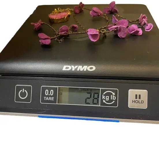 Vintage 3 Floral Wired Strand Purple Fuchsia Spacer Necklace W/ Paired N…