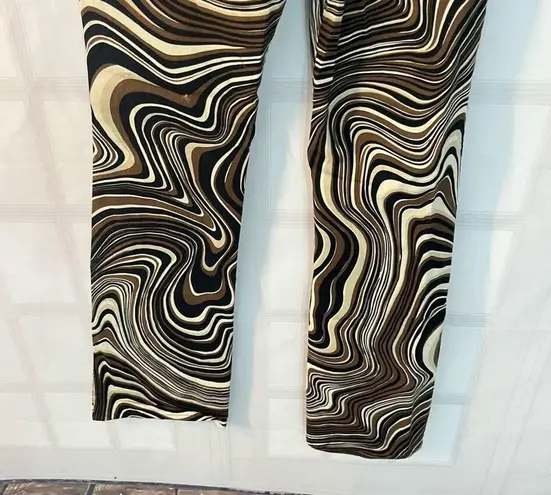 Motel Zoven Multicolor Ripple High Waist Flare Trouser In 70's Size XS