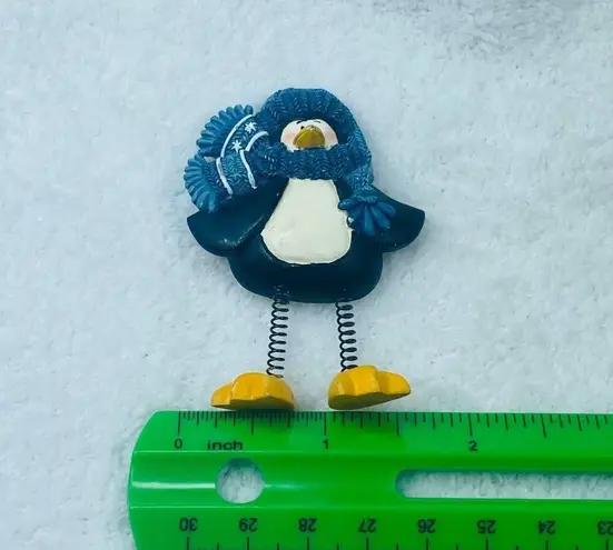 Penguin Winter Holiday Long Spring Legs Scarf Yellow Feet Blue White Yellow