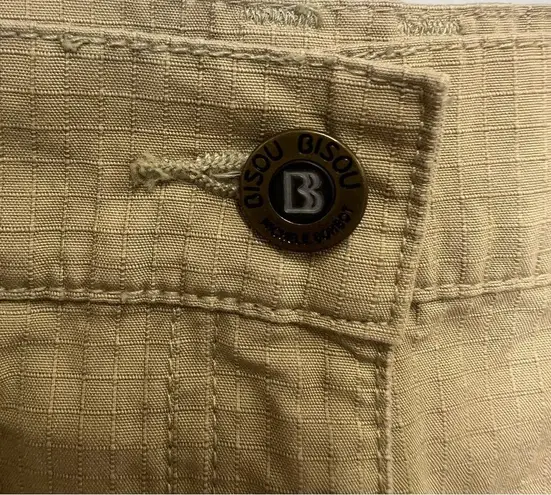 Bisou Bisou Khaki "Safari" Mini Cargo Skirt 100% Cotton size 8