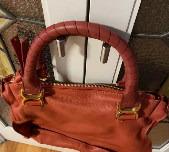 Chloé Chloe Marcie handbag in tan/brass/faded rose