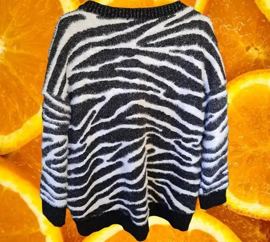 Band of Gypsies  Zebra Pattern‎ Sweater Size Large