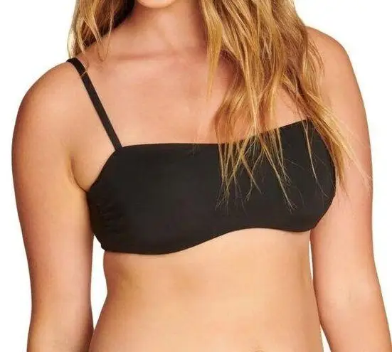 ANDIE NWT Swim The Newport Top Bikini Top Flat Black Size Large L NEW